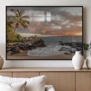 Tropical Beach Wall Art Canvas Print, Vibrant Hawaiian