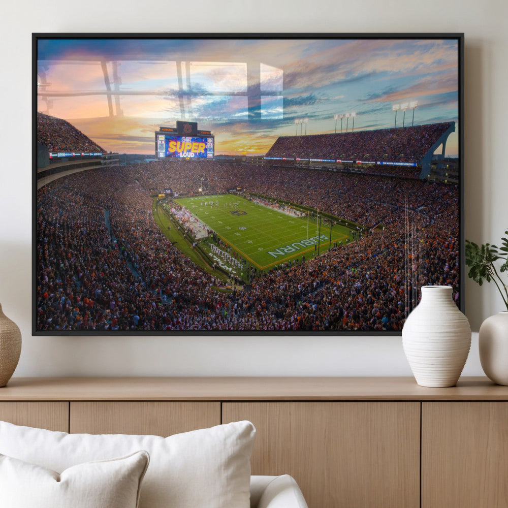 Jordan-Hare Stadium Wall Art Canvas Print, Football Stadium