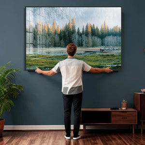Forest Meadow Wall Art Canvas Print, Pine Tree Landscape