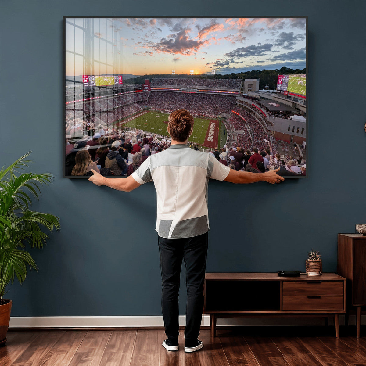 Donald W. Reynolds Razorback Stadium Wall Art Canvas Print –