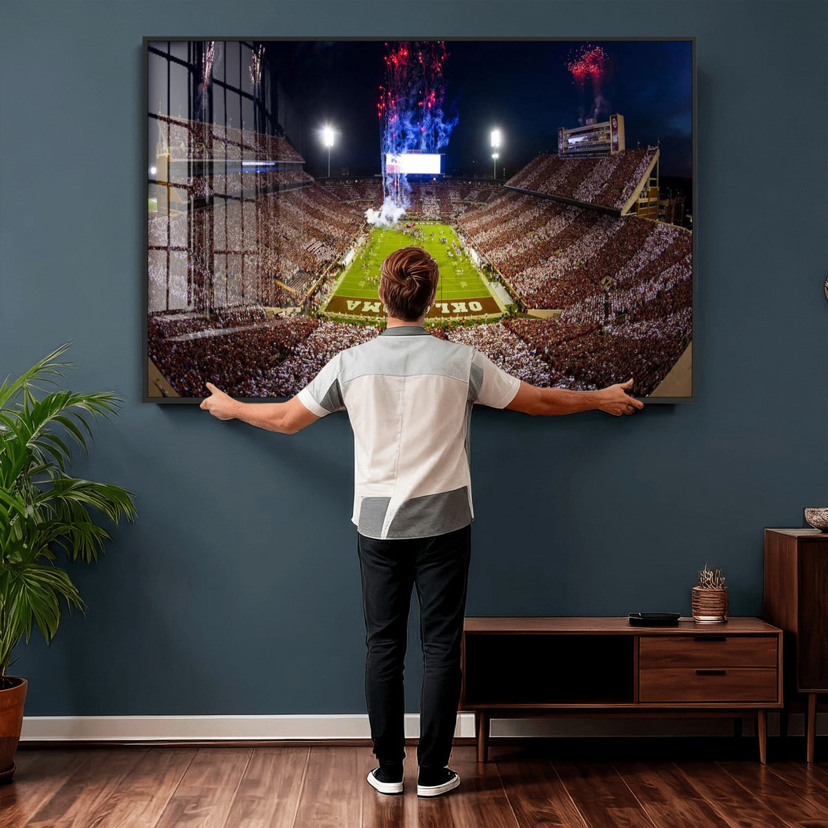 Oklahoma Memorial Stadium Wall Art Canvas Print – Oklahoma