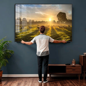 Sheep Wall Art Canvas Print – Rural Farm Animal Artwork