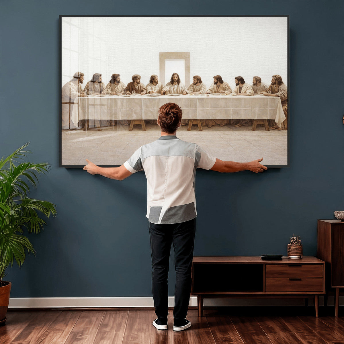 The Last Supper Wall Art Canvas Print, Jesus Christ Biblical