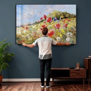 Abstract Mountain Landscape Wall Art Canvas Print – Textured