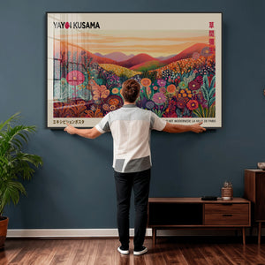 Yayoi Kusama Colorful Landscape Wall Art Canvas Print –