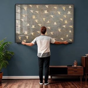 Abstract Birds Wall Art Canvas Print