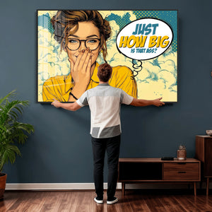 Pop Art Print Bathroom Sign Wall Art Canvas Print — Funny