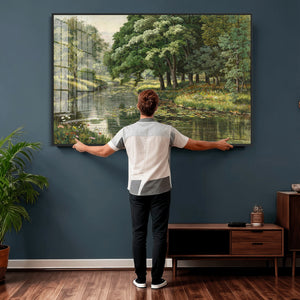 Forest Stream Canvas Wall Art, Peder Monsted A Forest Stream