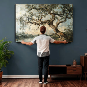 Old Oak Tree Canvas Wall Art, Turner Inspired Romantic