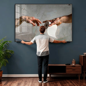 Funny Bathroom Wall Art Canvas, Creation of Toilet Paper