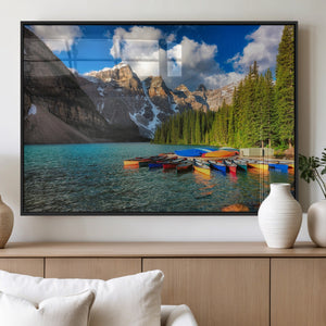 Moraine Lake 3-Panel Wall Art, Majestic Mountain and Lake