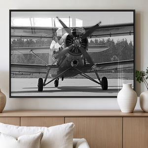 Wall Art Old War Plane Canvas Print