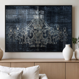 Dark Chandelier Wall Art Canvas Print