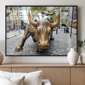 Charging Bull Wall Art Canvas Print