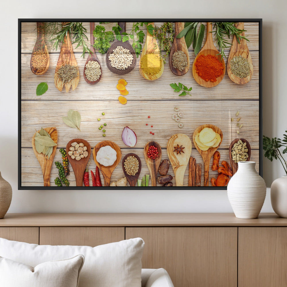 Kitchen Spice on the Table Wall Art, Kitchen Spice Wall Art