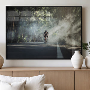 Cycling Road Bike in the Morning, Cycling Road Bike Canvas