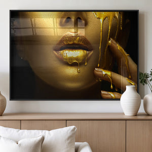 Gold and Women Wall Art Canvas Print