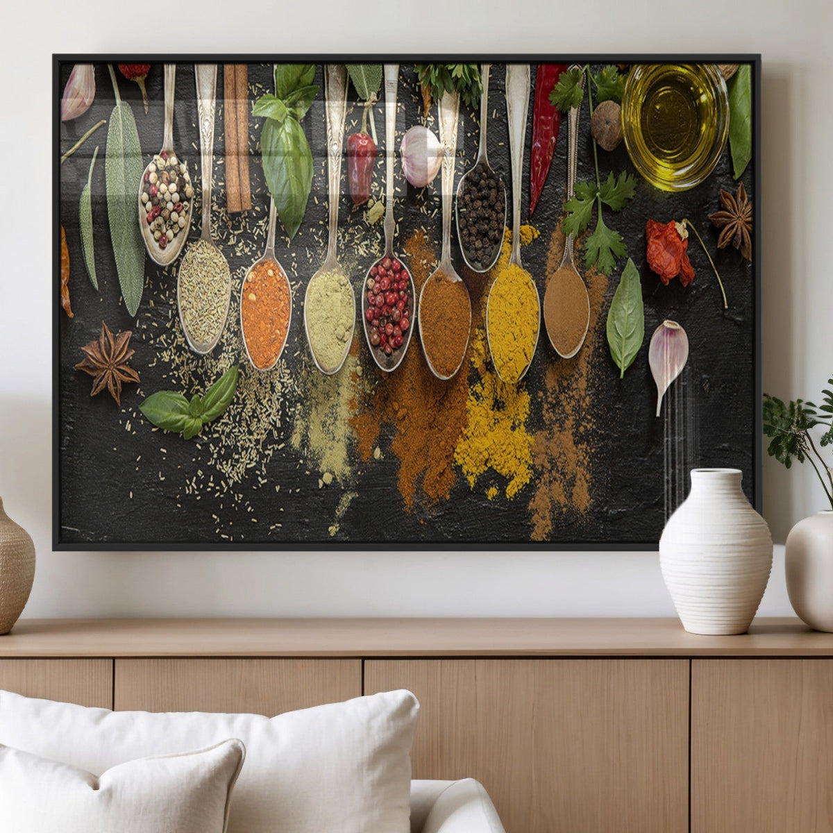 Kitchen Spice Wall Art Canvas Print