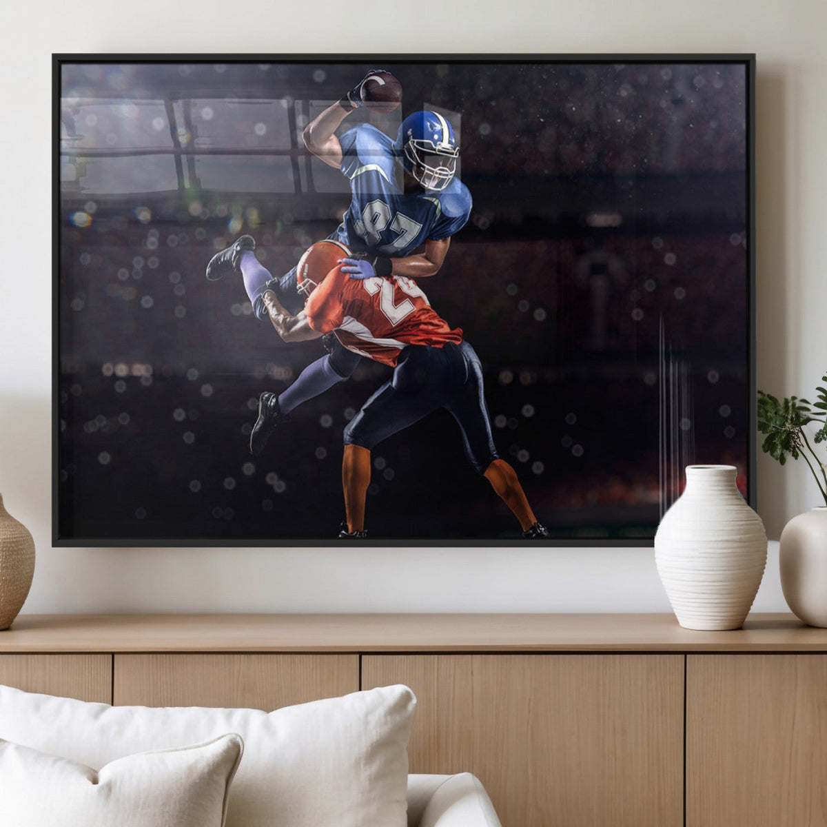 American Football Wall Art Canvas Print, Stadium Sport Wall