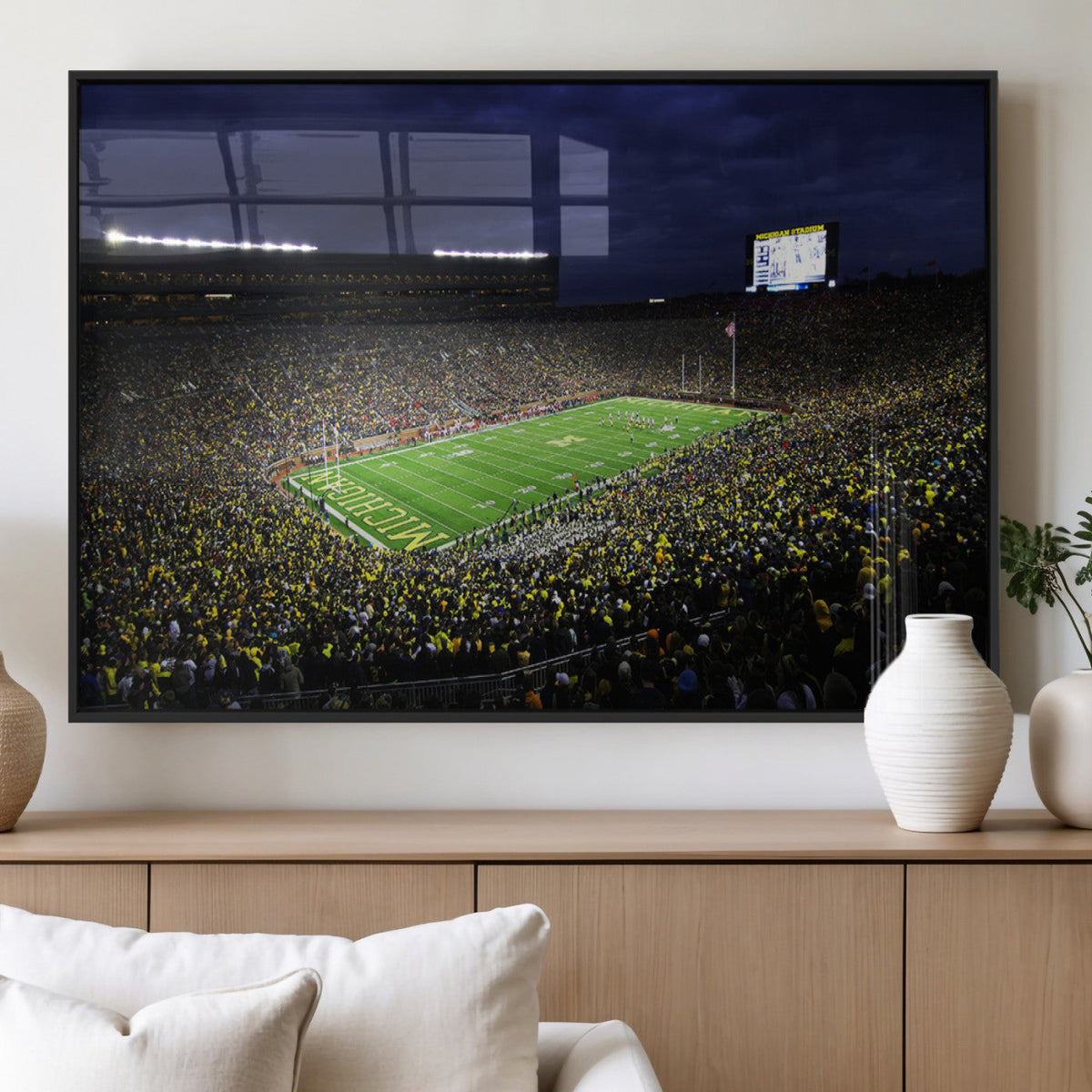 Michigan Wolverines Football Canvas Wall Decor, Football