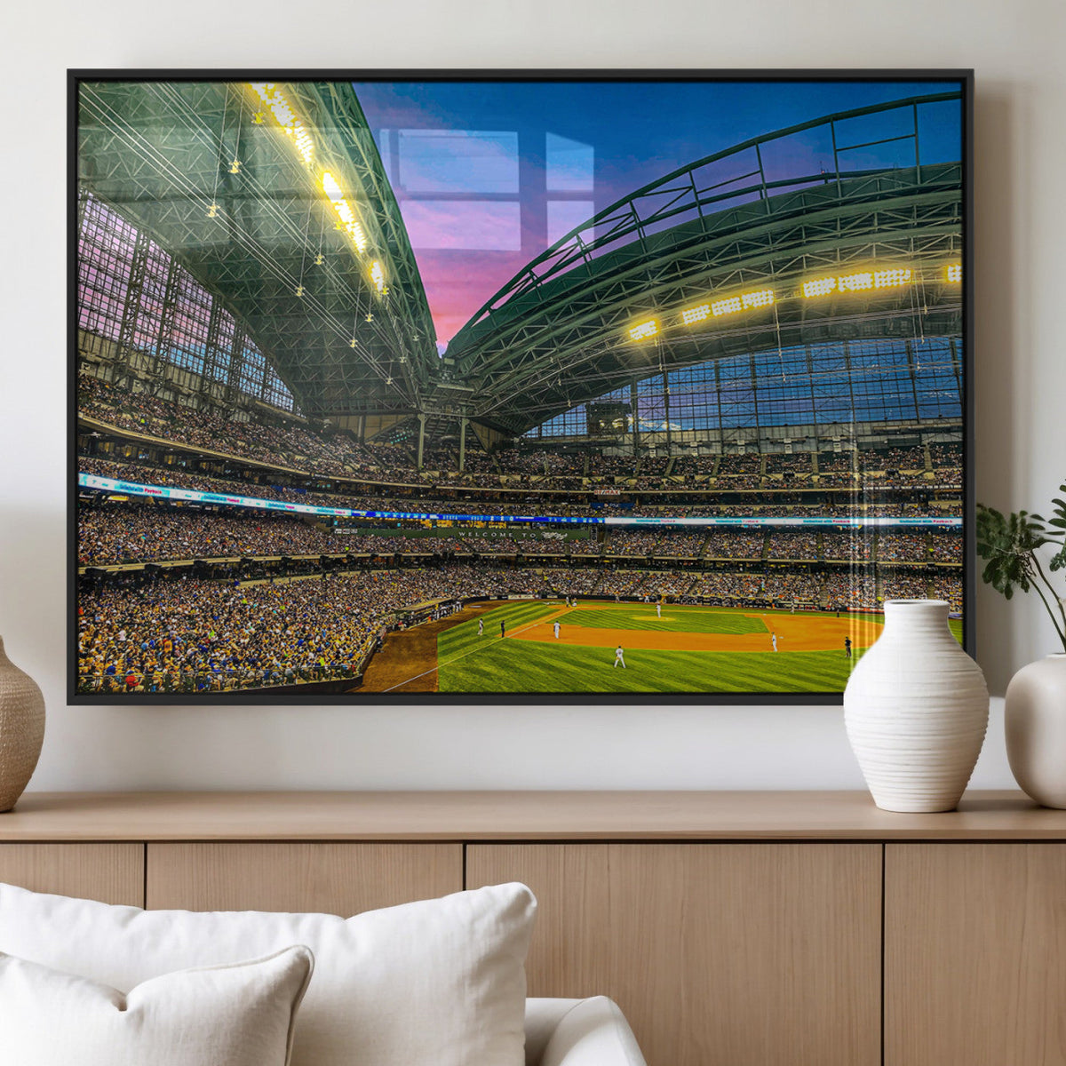 Milwaukee Brewers Baseball Team Print Canvas- American
