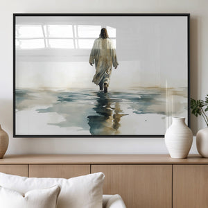 Abstract Jesus Wall Art Canvas Print, Christian Wall Art,
