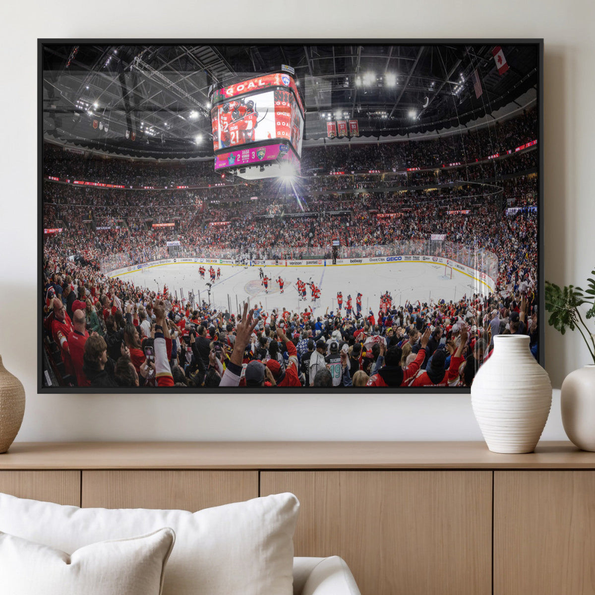 Amerant Bank Arena Wall Art Canvas Print - Basketball Arena