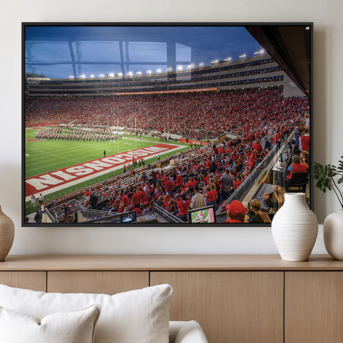 Wisconsin Badgers Football Team Print - Madison Camp Randall