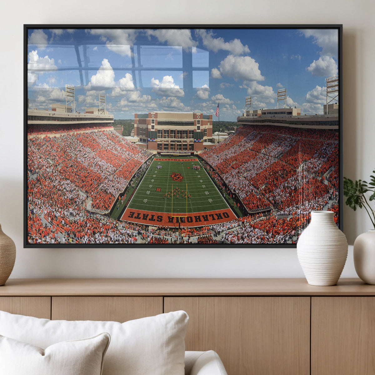 Oklahoma State Cowboys Football Team Print - Stillwater