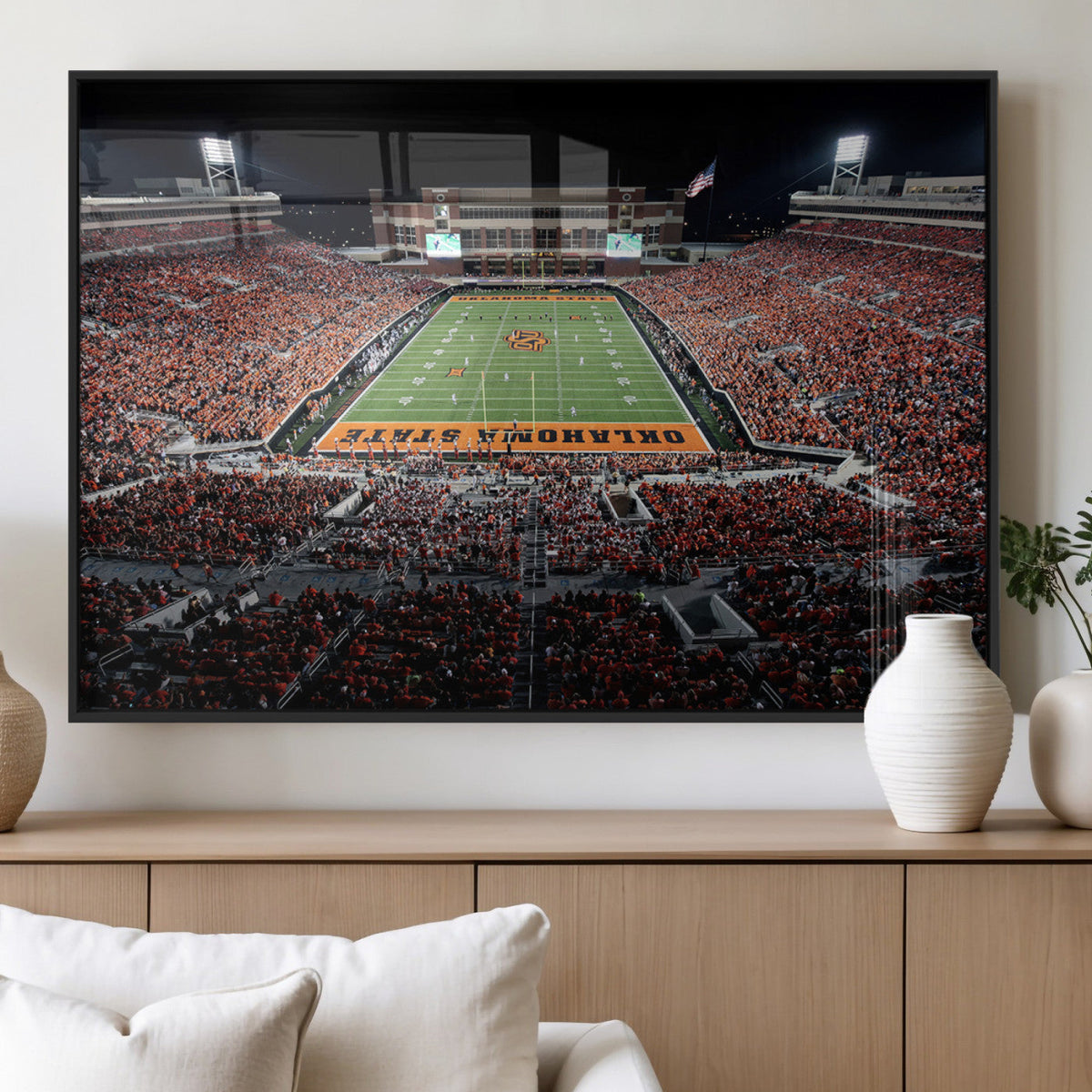Oklahoma State Cowboys Canvas Print, Football Team Print -