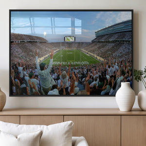 Michigan State Spartans Football Team Art Print - East