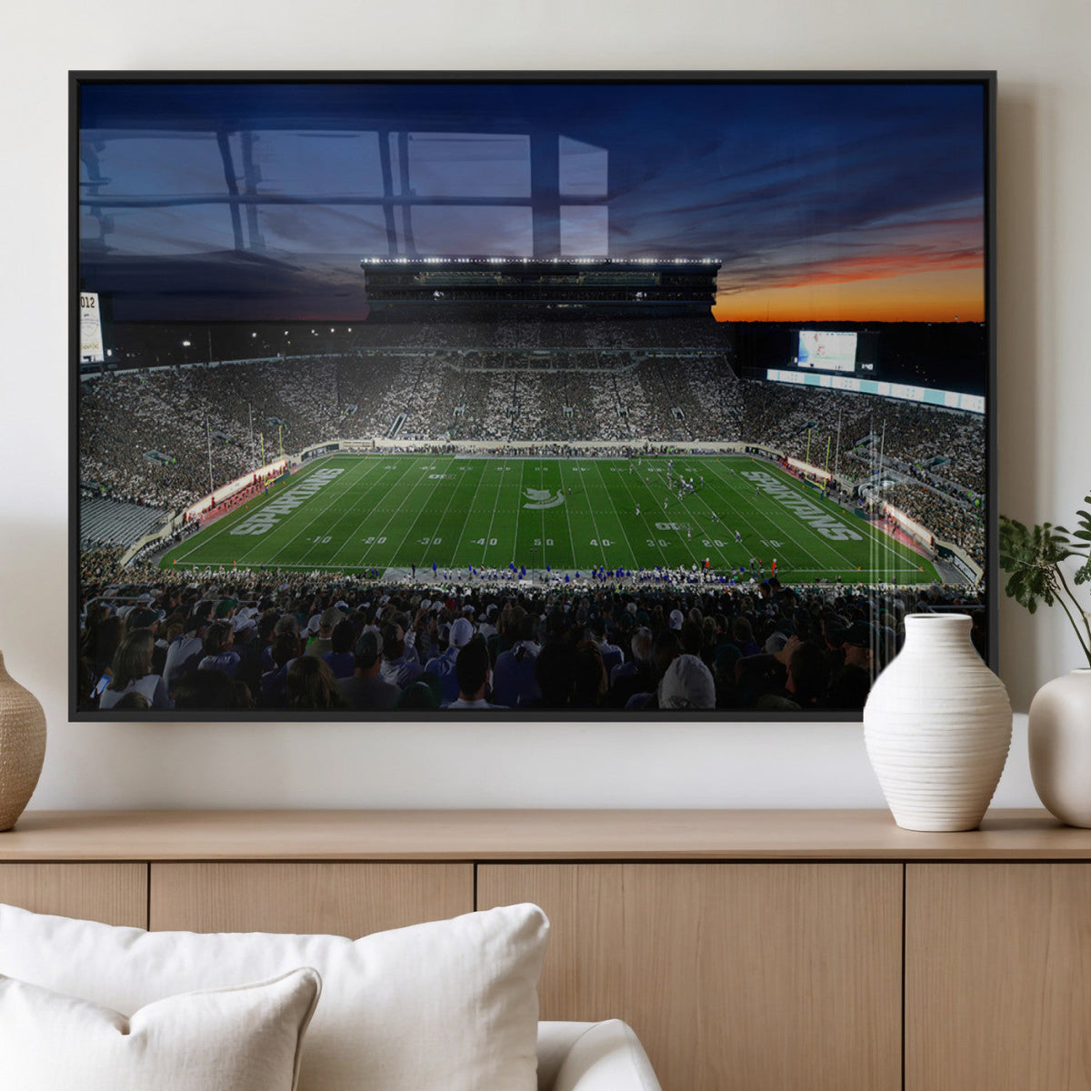 Michigan State Spartans Football Team Print - East Lansing