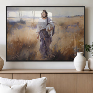 Jesus the Good Shepherd Wall Art Canvas Print - Lost Lamb