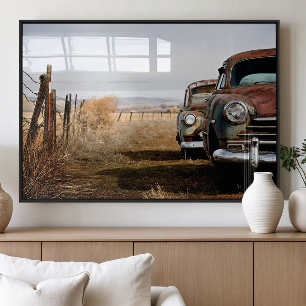 Classic Cars Vintage Wall Art Canvas Print