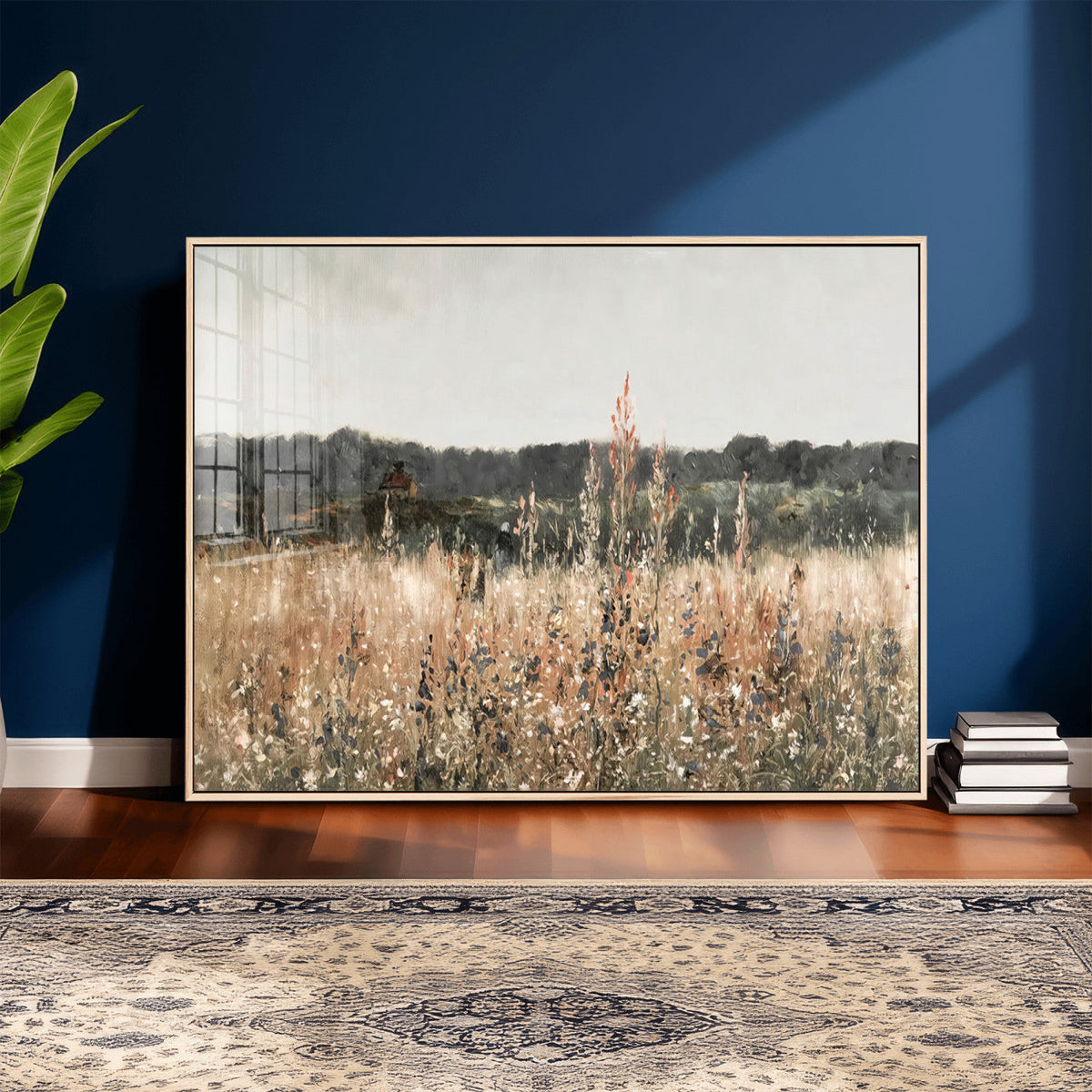 Rustic Field Landscape Wall Art Print, Giclee Canvas Wall