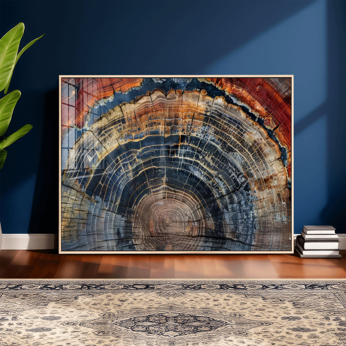 Abstract Tree Ring Wall Art Canvas Print