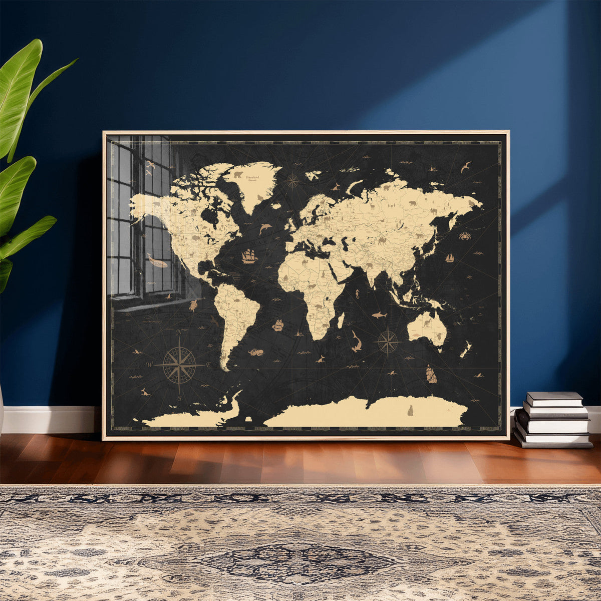 World Map Canvas Print – Detailed Map of the World Wall Art