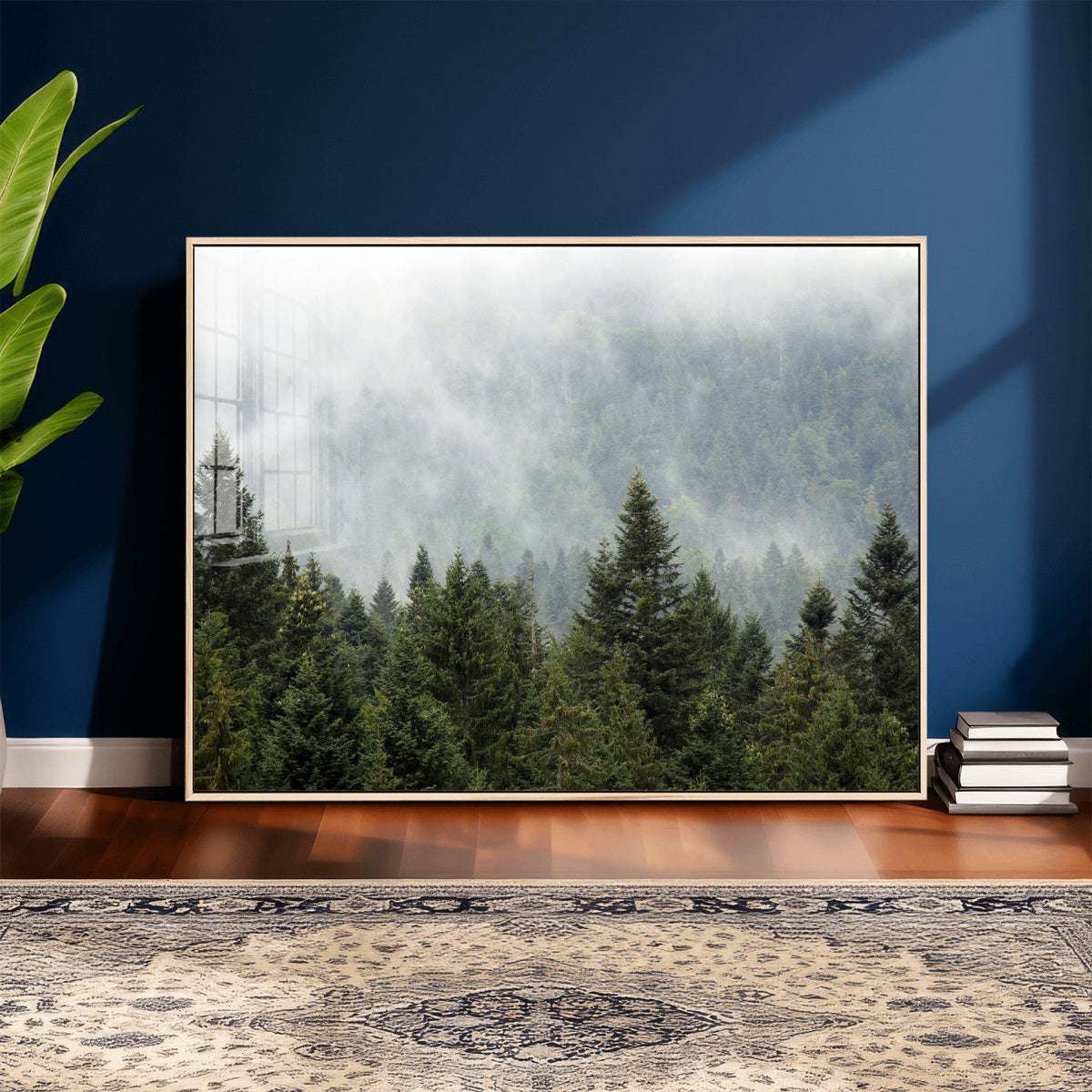 Misty Mountain Forest Wall Art Canvas Print