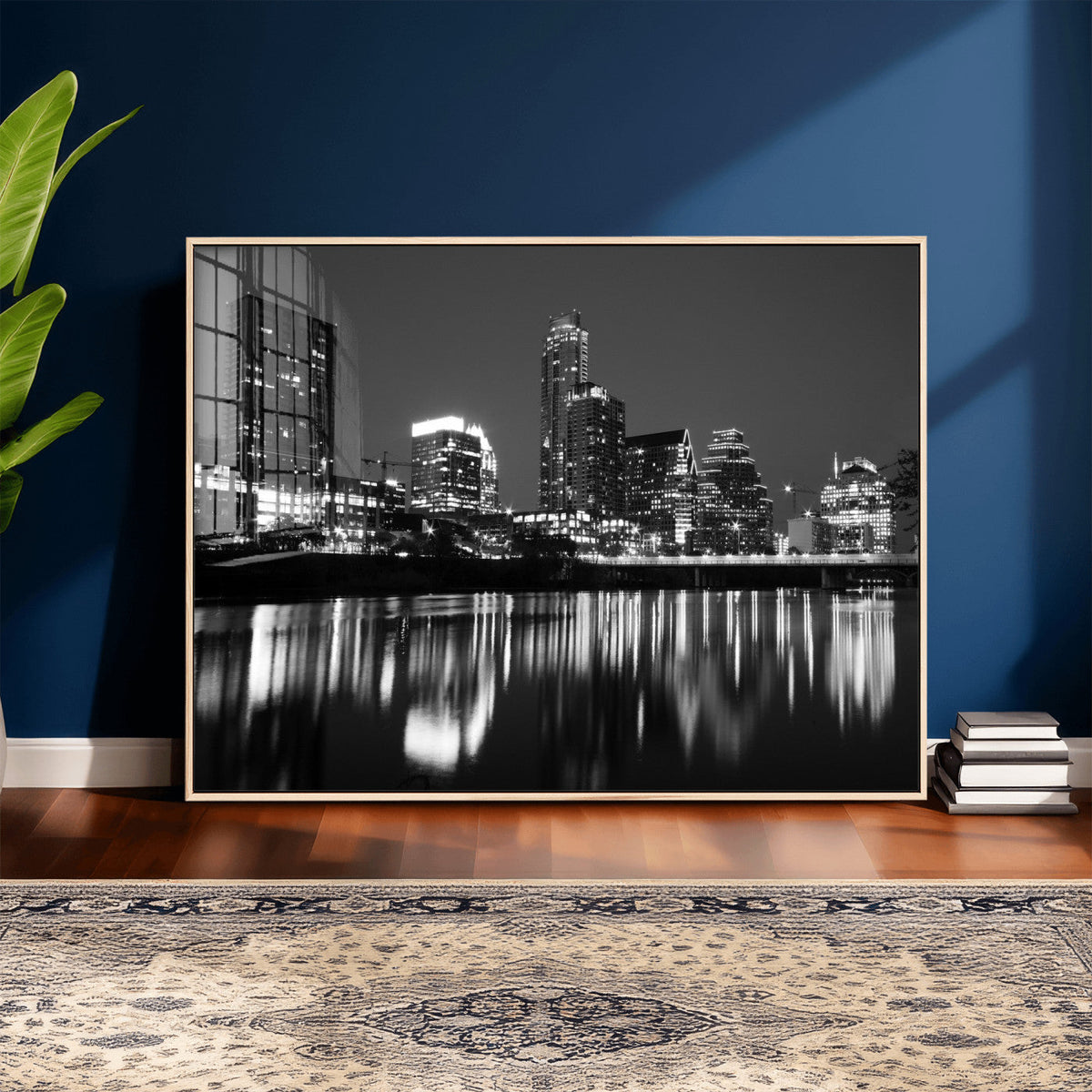 Austin Skyline Wall Art Canvas Print, Austin Downtown Night