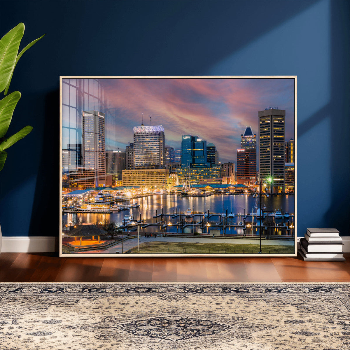 Baltimore Skyline Wall Art Canvas Print, Baltimore Downtown