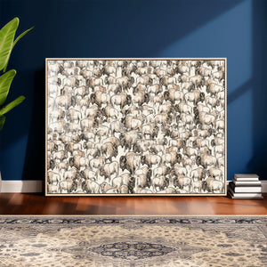 American Bison Canvas Print - Abstract Buffalo Wall Art