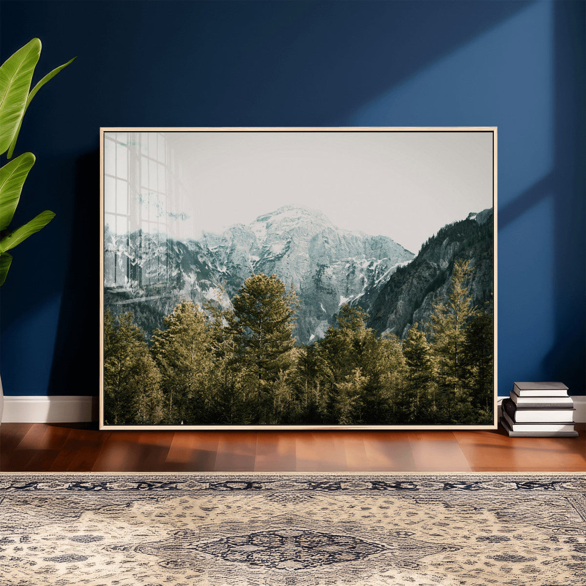 Mountain Forest Wall Art Canvas Print, Alpine Landscape
