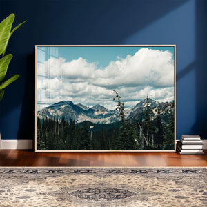 Mountain Forest Wall Art Canvas Print, Alpine Pine Tree