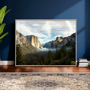 Yosemite Valley Mountain Wall Art Canvas Print, Granite