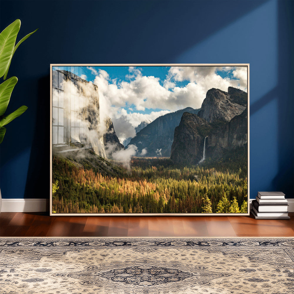 Yosemite Valley River Wall Art Canvas Print