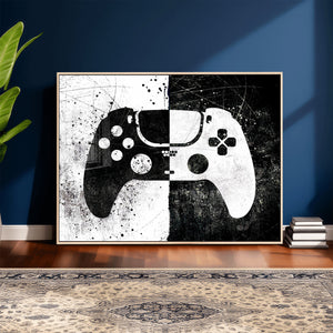 Abstract Gaming Controller Wall Art Canvas Print