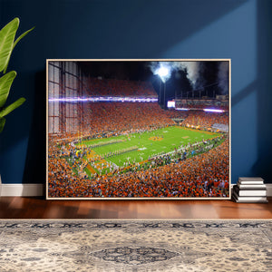 Clemson Football Stadium Wall Art Canvas Print, College