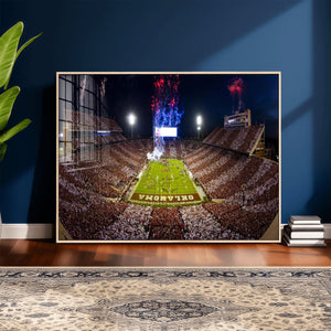 Oklahoma Memorial Stadium Wall Art Canvas Print – Oklahoma