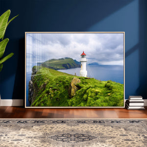 Cliffside Lighthouse Wall Art Canvas Print – Coastal