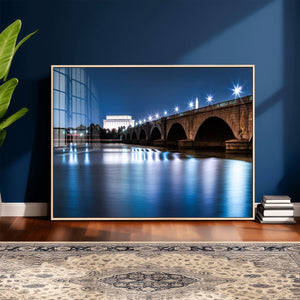 Washington DC Wall Art Canvas Print – Lincoln Memorial Night